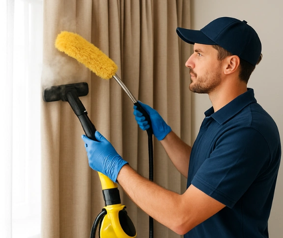 Trusted curtain steam cleaning technician Matty Curtain Cleaning caringbah-nsw QLD