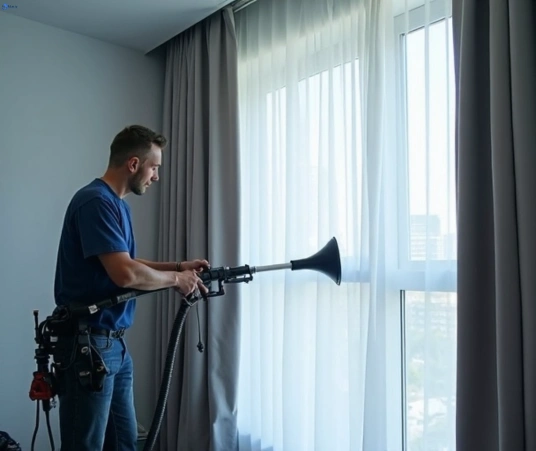 Professional curtain steam cleaning process equipment Matty Curtain Cleaning caringbah-nsw