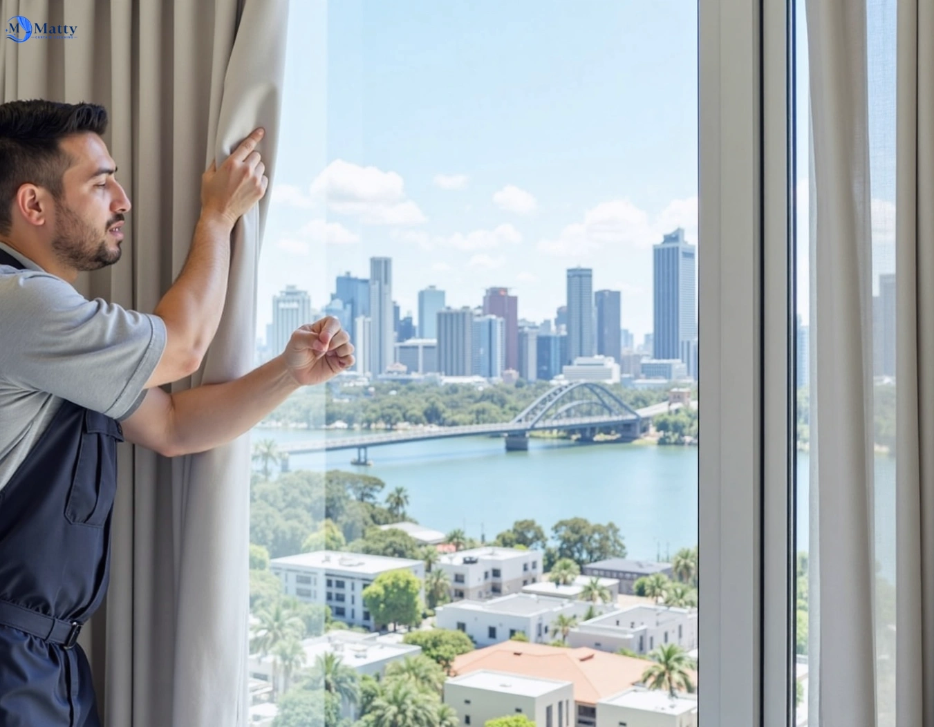 Professional curtain steam cleaning service caringbah-nsw QLD by Matty Curtain Cleaning