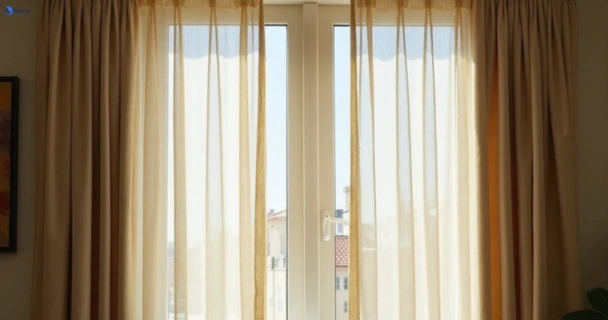 Dusty and dull curtains in caringbah-nsw before steam cleaning